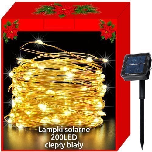 Ziemassvētku vītne, 200 LED cena un informācija | Ziemassvētku lampiņas, LED virtenes | 220.lv