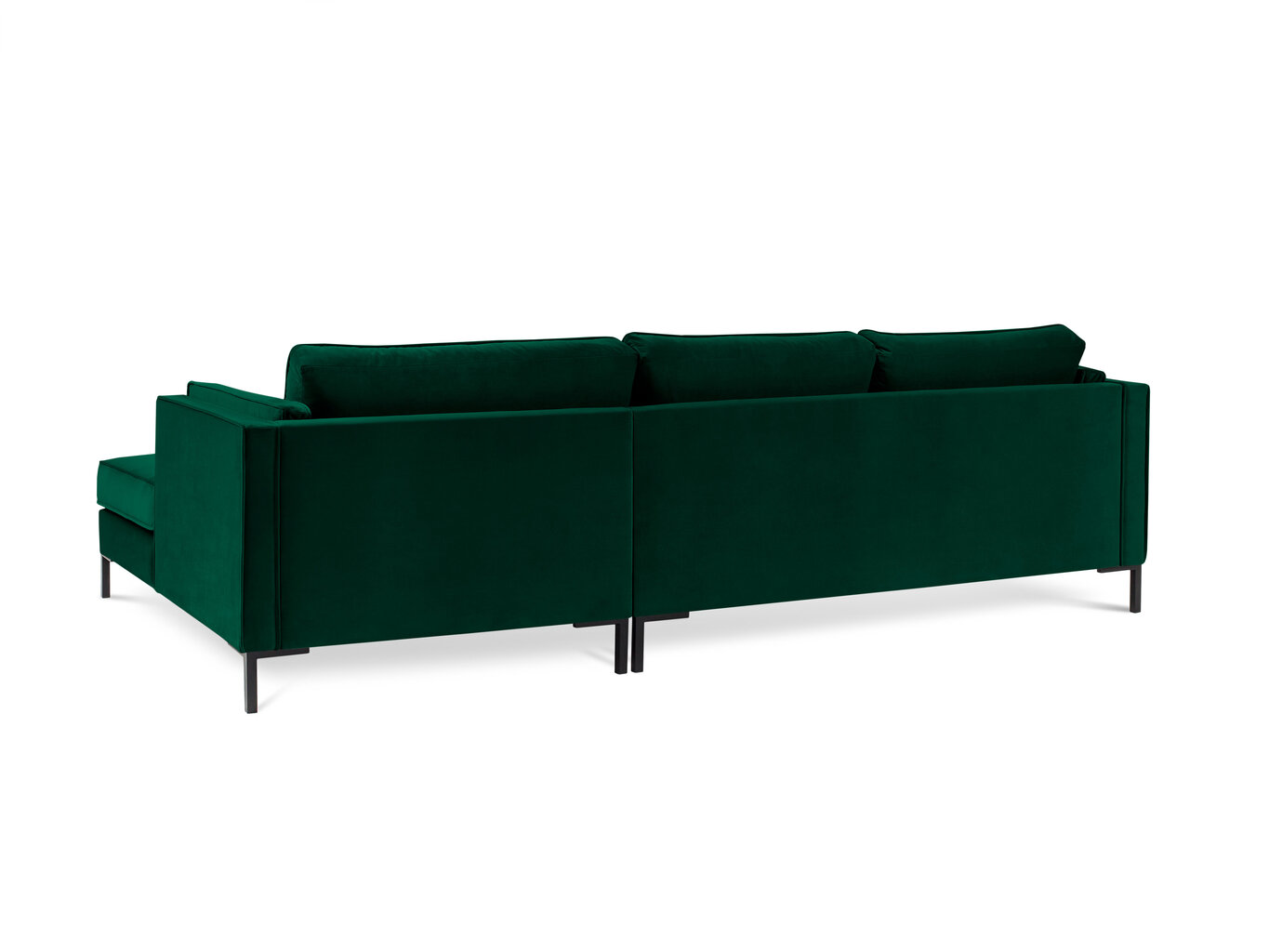 Stūra dīvāns Luis 5, zaļš/melns cena un informācija | Dīvāni | 220.lv
