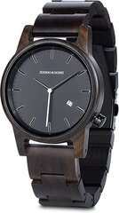 Jeddo & Sons vīriešu pulkstenis, tumši brūns, koka cena un informācija | Vīriešu pulksteņi | 220.lv
