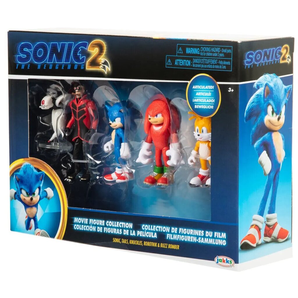 Sonic Hedgehot Sonic 2 komplekts 5 figūras 6cm цена и информация | Rotaļlietas zēniem | 220.lv