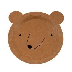 Лесные тарелки «Медвежонок» цена и информация | Праздничная одноразовая посуда | 220.lv