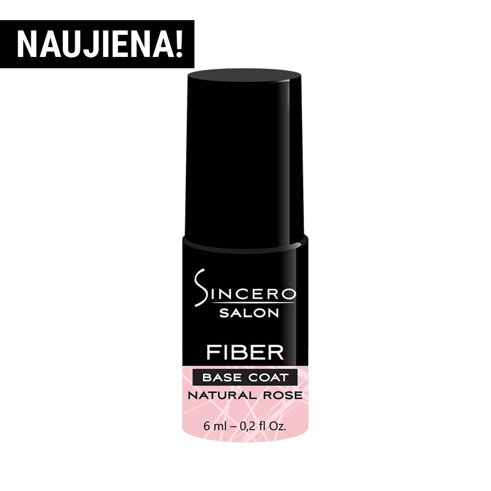 Stikla šķiedras gela lakas bāze Sincero Sincero Salon, Natural rose, 6 ml цена и информация | Nagu lakas, stiprinātāji | 220.lv