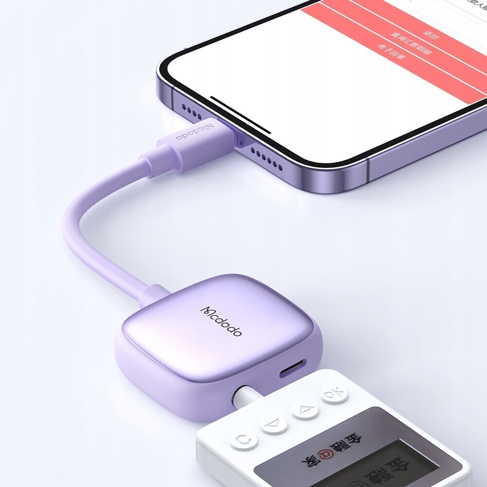 Adapteris, adapteris, mini jack, iPhone, violets, McDodo цена и информация | Adapteri un USB centrmezgli | 220.lv