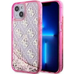 Guess GUHCP14SLC4PSGP iPhone 14 6.1" różowy|pink hardcase Liquid Glitter 4G Transculent цена и информация | Чехлы для телефонов | 220.lv