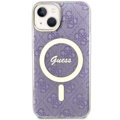 Guess GUHMP14SH4STU iPhone 14 6.1" purpurowy|purple hardcase 4G MagSafe цена и информация | Чехлы для телефонов | 220.lv