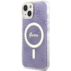 Vāciņš Guess GUHMP14SH4STU iPhone 14 6.1" violets cietais vāciņš 4G MagSafe cena un informācija | Telefonu vāciņi, maciņi | 220.lv