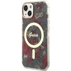 Vāciņš Guess GUHMP14SHCFWSA iPhone 14 6.1" zaļš cietais vāciņš Flower MagSafe cena un informācija | Telefonu vāciņi, maciņi | 220.lv