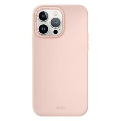 UNIQ etui Lino iPhone 14 Pro 6,1" różowy|pink blush cena un informācija | Telefonu vāciņi, maciņi | 220.lv
