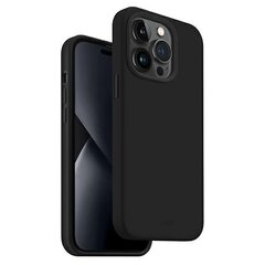 UNIQ etui Lino iPhone 14 Pro 6,1" czarny|midnight black cena un informācija | Telefonu vāciņi, maciņi | 220.lv