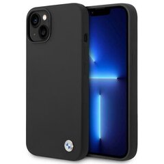 Etui BMW BMHCP14MSILBK iPhone 14 Plus 6,7" czarny|black Silicone Metal Logo cena un informācija | Telefonu vāciņi, maciņi | 220.lv