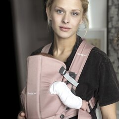 BabyBjorn ķengursoma Baby Carrier Mini Cotton, dusty pink cena un informācija | Slingi, ķengursomas | 220.lv