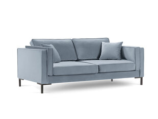 Trīsvietīgs dīvāns Luis 3, gaiši zils/melns цена и информация | Диваны | 220.lv