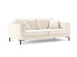 Trīsvietīgs dīvāns Luis 3, smilškrāsas/melns cena un informācija | Dīvāni | 220.lv