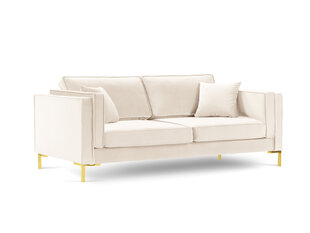 Trīsvietīgs dīvāns Luis 3, smilškrāsas/zeltains cena un informācija | Dīvāni | 220.lv