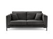 Divvietīgs dīvāns Luis 2, tumši pelēks/melns cena un informācija | Dīvāni | 220.lv