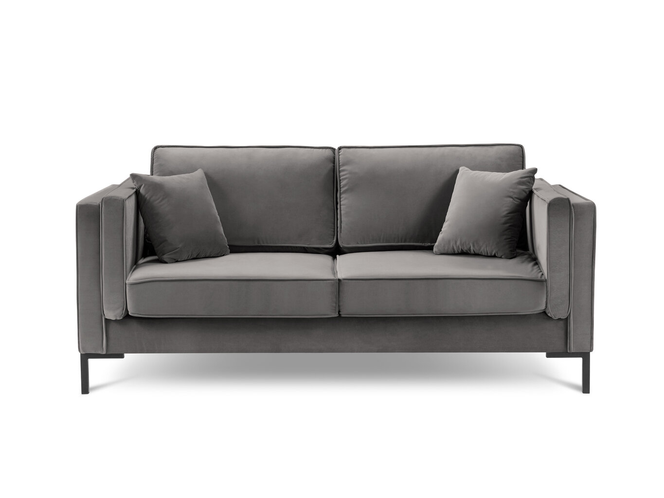 Divvietīgs dīvāns Luis 2, gaiši pelēks/melns cena un informācija | Dīvāni | 220.lv