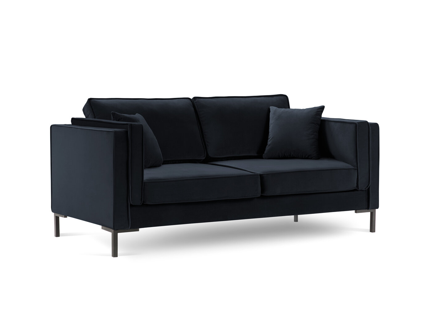 Divvietīgs dīvāns Luis 2, tumši zils/melns cena un informācija | Dīvāni | 220.lv