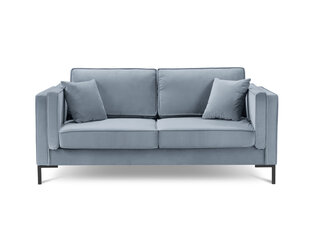Двухместный диван Luis 2, голубой/черный цвет цена и информация | Диваны | 220.lv