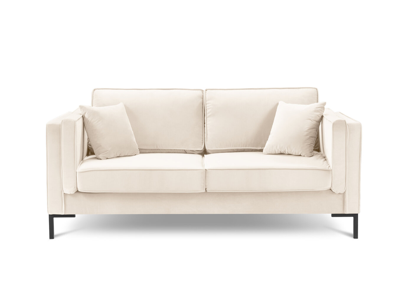Divvietīgs dīvāns Luis 2, smilškrāsas/melns cena un informācija | Dīvāni | 220.lv