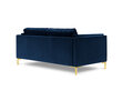 Divvietīgs dīvāns Luis 2, zils/zeltains cena un informācija | Dīvāni | 220.lv