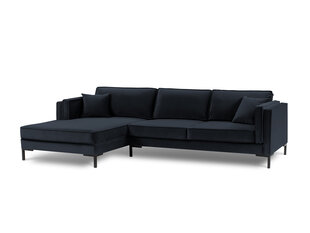 Stūra dīvāns Luis 5, tumši zils/melns цена и информация | Диваны | 220.lv