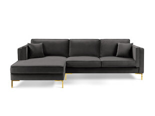 Левый угловой диван Luis 5, темно-серый/золотой цвет цена и информация | Диваны | 220.lv