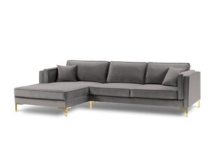 Левый угловой диван Luis 5, светло-серый/золотой цвет цена и информация | Диваны | 220.lv