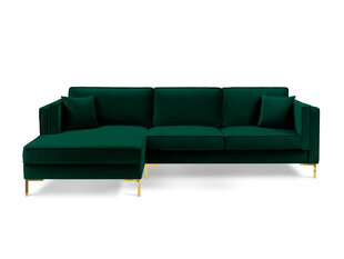 Kreisās puses stūra dīvāns Luis 5, zaļš/zeltains cena un informācija | Dīvāni | 220.lv