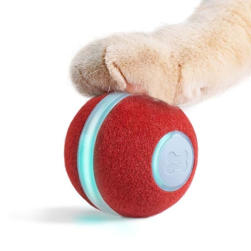 Interaktīva kaķu bumba Cheerble M1, sarkana cena un informācija | Rotaļlietas kaķiem | 220.lv