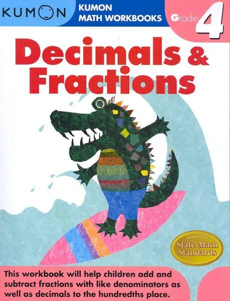 Grade 4 Decimals and Fractions Workbook ed. cena un informācija | Grāmatas mazuļiem | 220.lv