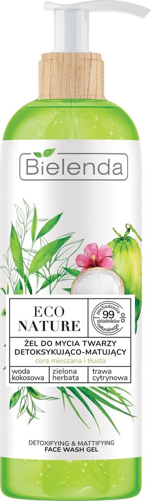 Sejas mazgāšanas līdzeklis Bielenda Eco Nature Kokosriekstu ūdens, zaļā tēja un citronzāle, 200 g cena un informācija | Sejas ādas kopšana | 220.lv