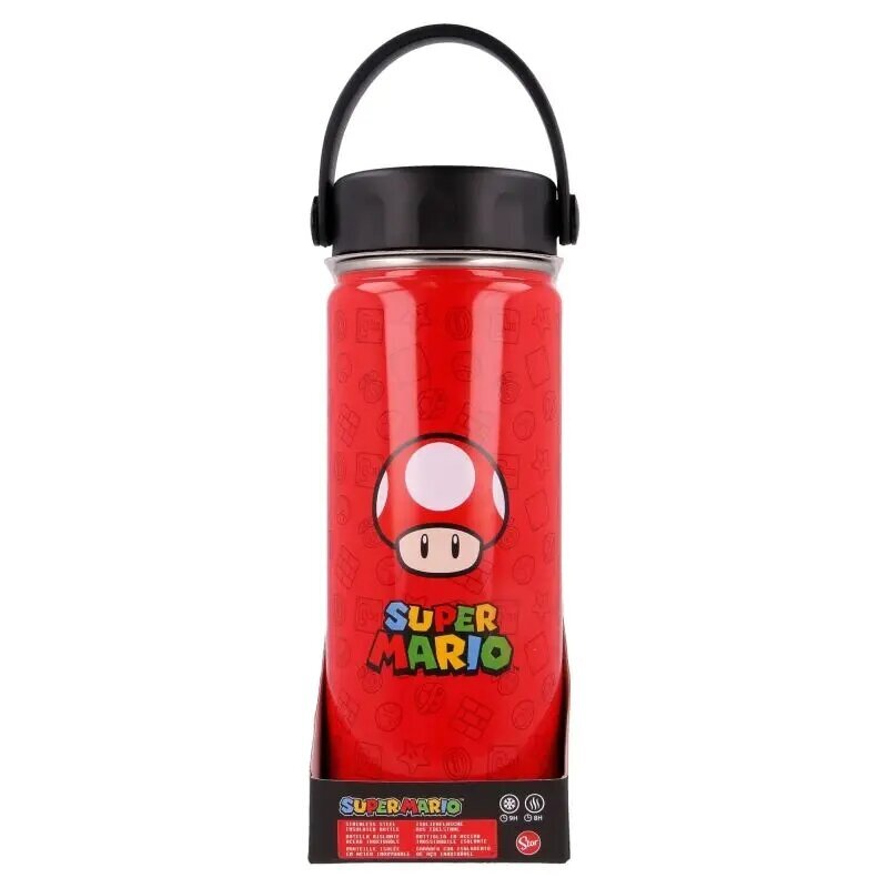 Nintendo Super Mario Bros nerūsējošā tērauda pudele 530ml цена и информация | Ūdens pudeles | 220.lv