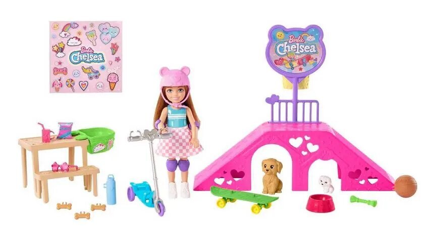 Mattel Barbie: Chelsea skeitparks (HJY35) cena un informācija | Rotaļlietas meitenēm | 220.lv