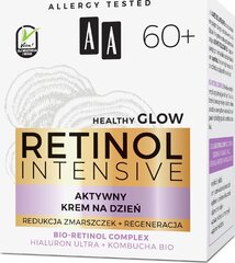 AA Retinol Intensive 60+ Активный дневной крем - Сокращение морщин + Регенерация 50 мл цена и информация | Наносите на чистую кожу лица. Подержите около 10-15 минут и смойте водой. | 220.lv