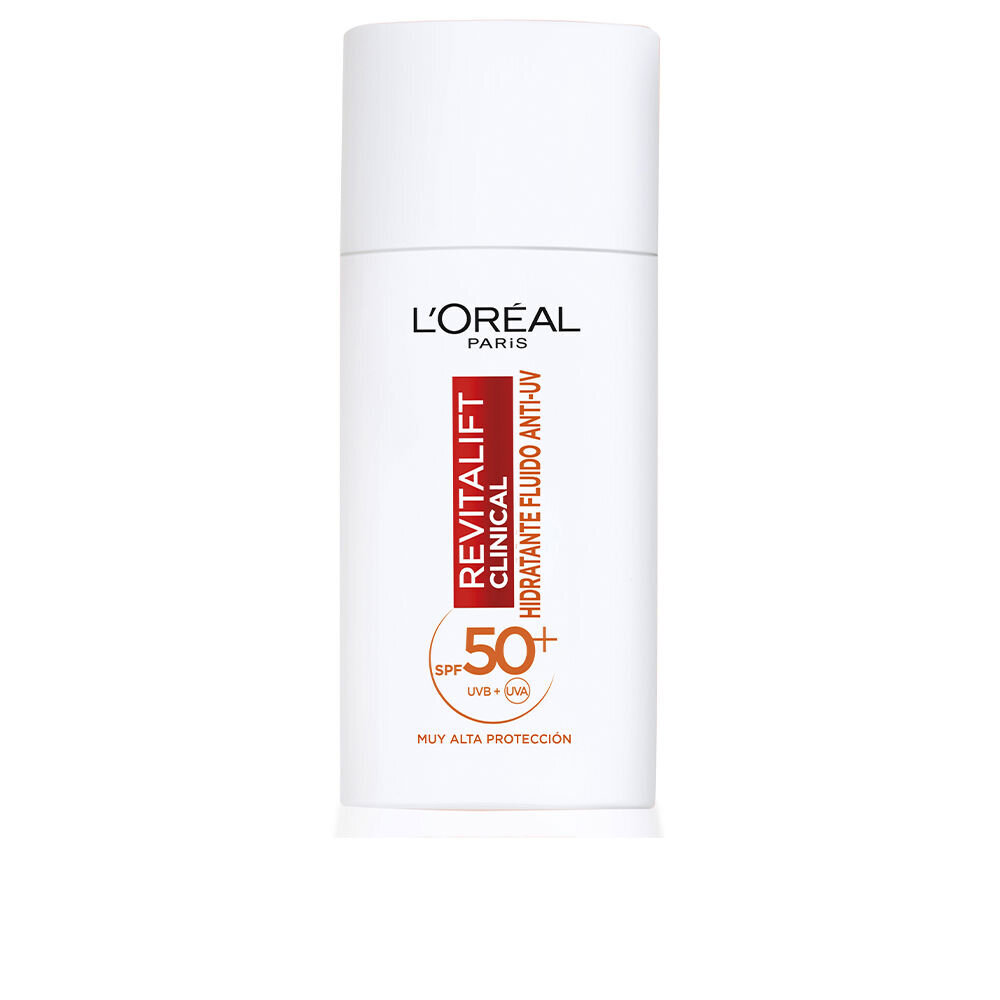 Sauļošanās krēms L'Oreal Make Up Revitalift Clinical Pret-novecošanās Spf 50 (50 ml) цена и информация | Sauļošanās krēmi | 220.lv