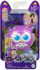 Mattel Polly Pocket Mini: Pet Connects - компактный игровой набор Owl (HHW32) цена и информация | Игрушки для девочек | 220.lv