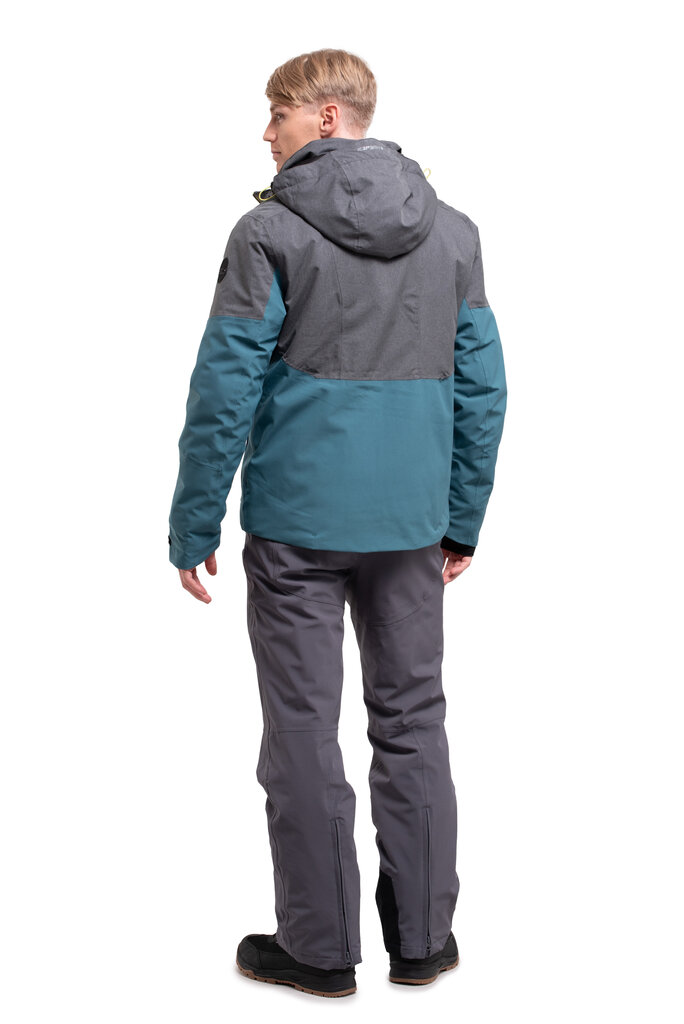 Icepeak vīriešu slēpošanas jaka FALAISE, jūras zaļa-tumši pelēka cena un informācija | Vīriešu slēpošanas apģērbs | 220.lv