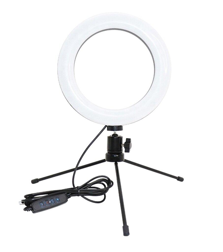 LED pašbildes gaisma + statīvs 16cm cena un informācija | Apgaismojums fotografēšanai | 220.lv