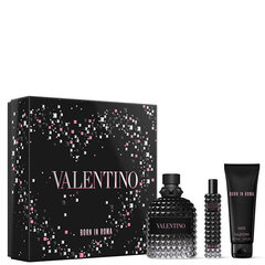 Komplekts Valentino Born in Roma vīriešiem: tualetes ūdens EDT, 100 ml + 15 ml + dušas želeja, 75 ml cena un informācija | Valentino Smaržas, kosmētika | 220.lv