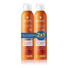 Saules Aizsarglīdzeklis Bērniem Rilastil Sun System Caurspīdīgs SPF 50+ 200 ml x 2 cena un informācija | Sauļošanās krēmi | 220.lv