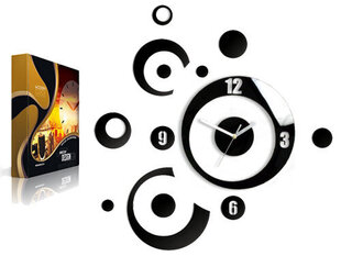 Настенные часы PLANET 60x60см, черные цена и информация | Часы | 220.lv