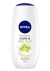 Nivea Care & Star Fruit Gel Gel 250 мл, 6 упаковочный комплект цена и информация | Масла, гели для душа | 220.lv