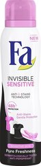 Fa Invisible Sensitive aerosola dezodorants, 150 ml, 6 iepakojuma komplekts cena un informācija | Dezodoranti | 220.lv