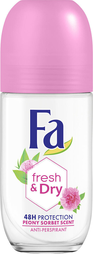 Dezodorants Fa Fresh & Dry Pink Sorbert, 3 x 50 ml cena un informācija | Dezodoranti | 220.lv