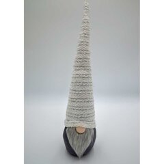 Rūķis ar garu baltu cepuri un LED degunu cena un informācija | Ziemassvētku dekorācijas | 220.lv