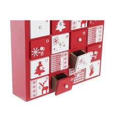 Adventes kalendārs DKD Home Decor Ar kastēm Māja Koks MDF (27 x 7 x 38 cm) cena un informācija | Ziemassvētku dekorācijas | 220.lv