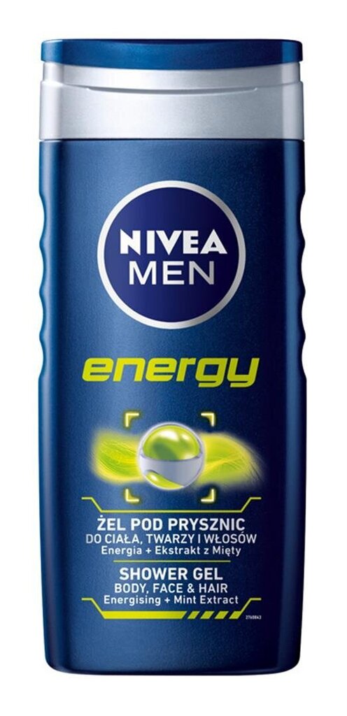 Nivea Men Energy dušas želeja vīriešiem, 250 ml, 6 iepakojuma komplekts cena un informācija | Dušas želejas, eļļas | 220.lv