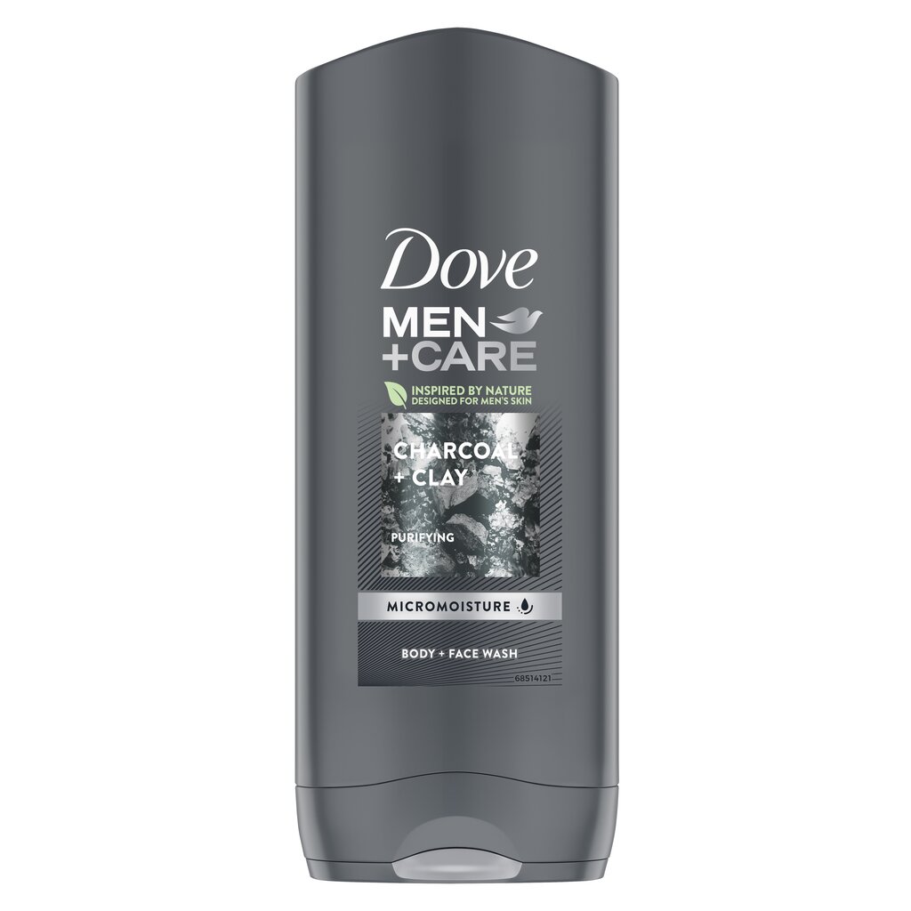 Dove Men Charcoal&Clay dušas želeja, 400 ml, 6 iepakojuma komplekts цена и информация | Dušas želejas, eļļas | 220.lv