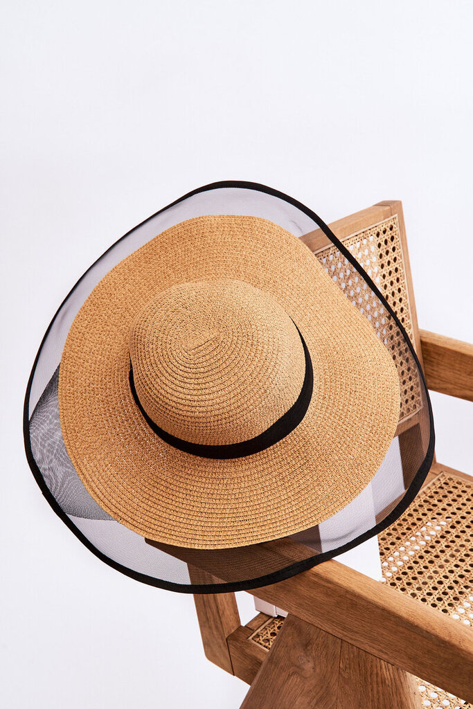 Modes sieviešu sieta cepure bēšā krāsā цена и информация | Sieviešu cepures | 220.lv