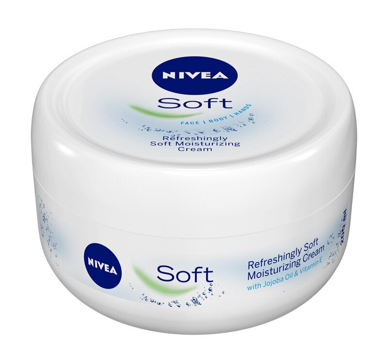 Nivea Soft universālais krēms, 200 ml, 3 iepakojuma komplekts cena un informācija | Ķermeņa krēmi, losjoni | 220.lv